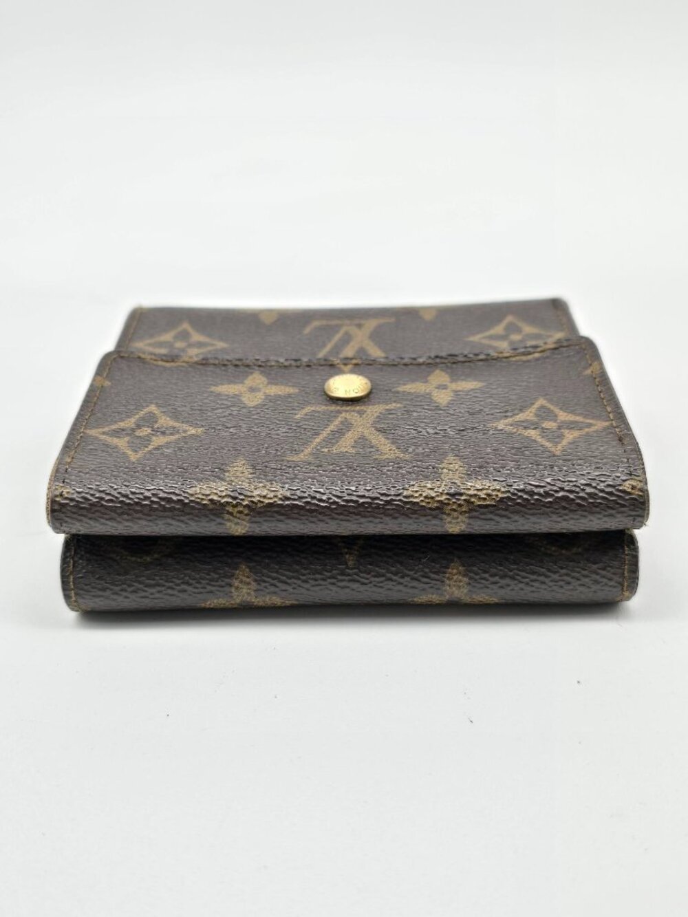 Authentic Louis Vuitton Monogram Canvas Compact Flap Snap Wallet Brown LV - Picture 5 of 16